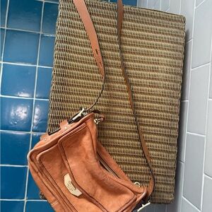 Rag & Bone Tan Leather Crossbody Bag. Some stains on the back side.